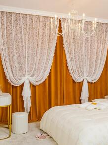 Rèm Cửa Ren - trắng - Xem 3