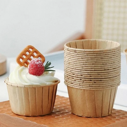 50 chiếc khuôn nướng bánh muffin cupcake, cốc nướng chống dầu, vành gấp nếp, dùng cho lễ hội Halloween cùng gia đình và bạn bè