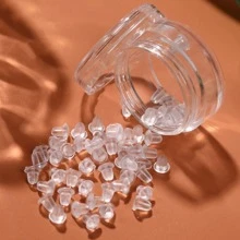 1 pudełko przezroczysty miękki silikonowy wisiorek i kolczyki antypoślizgowe poduszki, elegancka i damska zatyczka do kolczyków do mocowania biżuterii DIY i antypoślizgowy klips do skóry