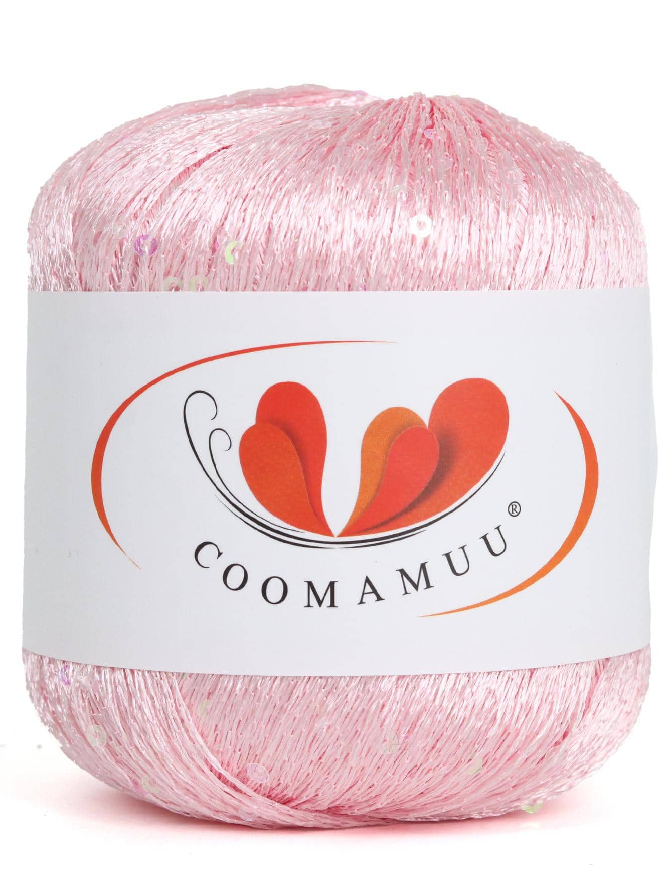 1pc 50g Net Weight, 260m/roll Sparkling Mixed Blended Metallic Yarn Thread For Diy Handicraft Shoelace, Weaving And Decoration - Baby Pink - View 1