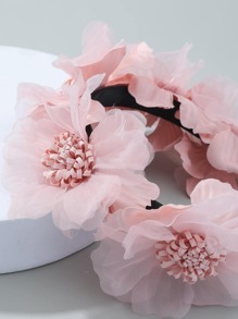 1 chiếc băng đô thời trang màu hồng dành cho nữ, họa tiết hoa/hoa lá, phụ kiện tóc phong cách Boho, thích hợp cho ngày Valentine, băng đô cài tóc, phụ kiện đội đầu. - Hồng - Xem 3