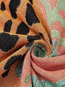 1pc Leopard & Leaf Pattern Blanket, Tassel Decor Fabric Sleeping Blanket, For Home