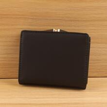 Floral Pattern PU Black Mini Thin Lightweight Multi Layer Credit Card ID Card Cash Minimalist Fashion Modern Business Anniversary On Valentine Day For Birthday Gift Gift Couple Women Girls Lady Female Gift For Women Wallet Purse Wallet Small Wallet - Black - View 4