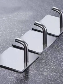 1 Móc Vuông Bằng Thép Không Gỉ Không Cần Đóng Đinh Móc Nhà Tắm, Móc Dính Nhà Bếp, Móc Kim Loại Chịu Lực, Móc Treo Quần Áo Cho Phòng Tắm & Nhà Vệ Sinh - Bạc - Xem 6