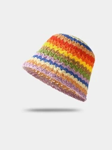 Color Block Bucket Hat - Multicolor - View 1