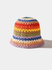Color Block Bucket Hat - Multicolor - View 2