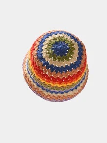 Color Block Bucket Hat - Multicolor - View 4