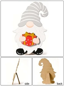 10入組/套卡通裝飾工藝品可愛木製裝飾品用於家居裝飾 - 彩色 - 查看 7