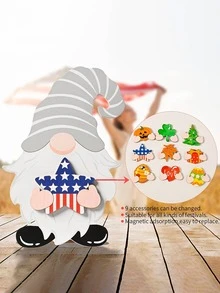 10入組/套卡通裝飾工藝品可愛木製裝飾品用於家居裝飾 - 彩色 - 查看 2