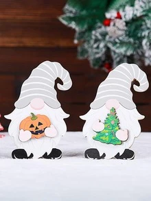 10入組/套卡通裝飾工藝品可愛木製裝飾品用於家居裝飾 - 彩色 - 查看 6