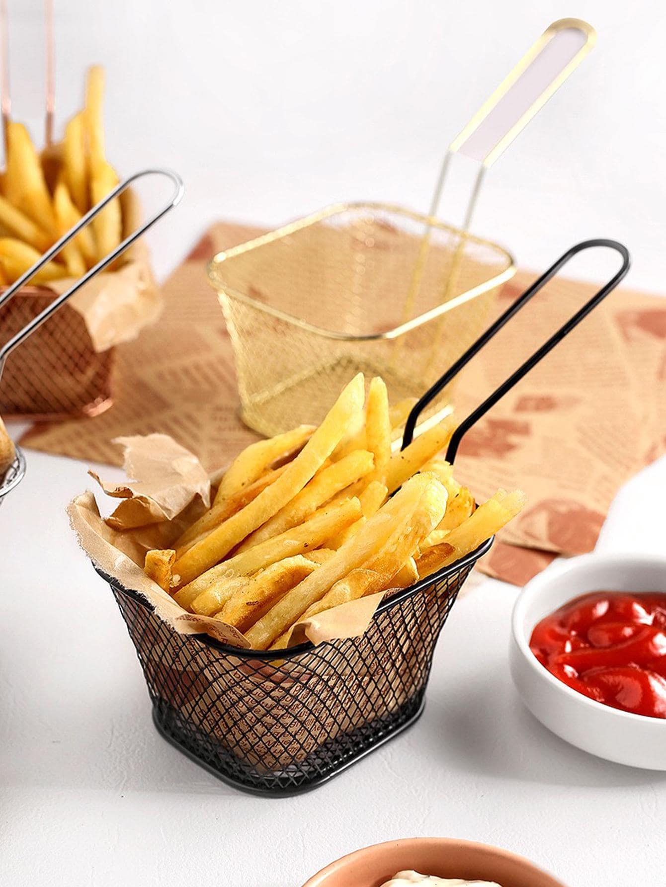 1pc Fries Basket - Black - View 1