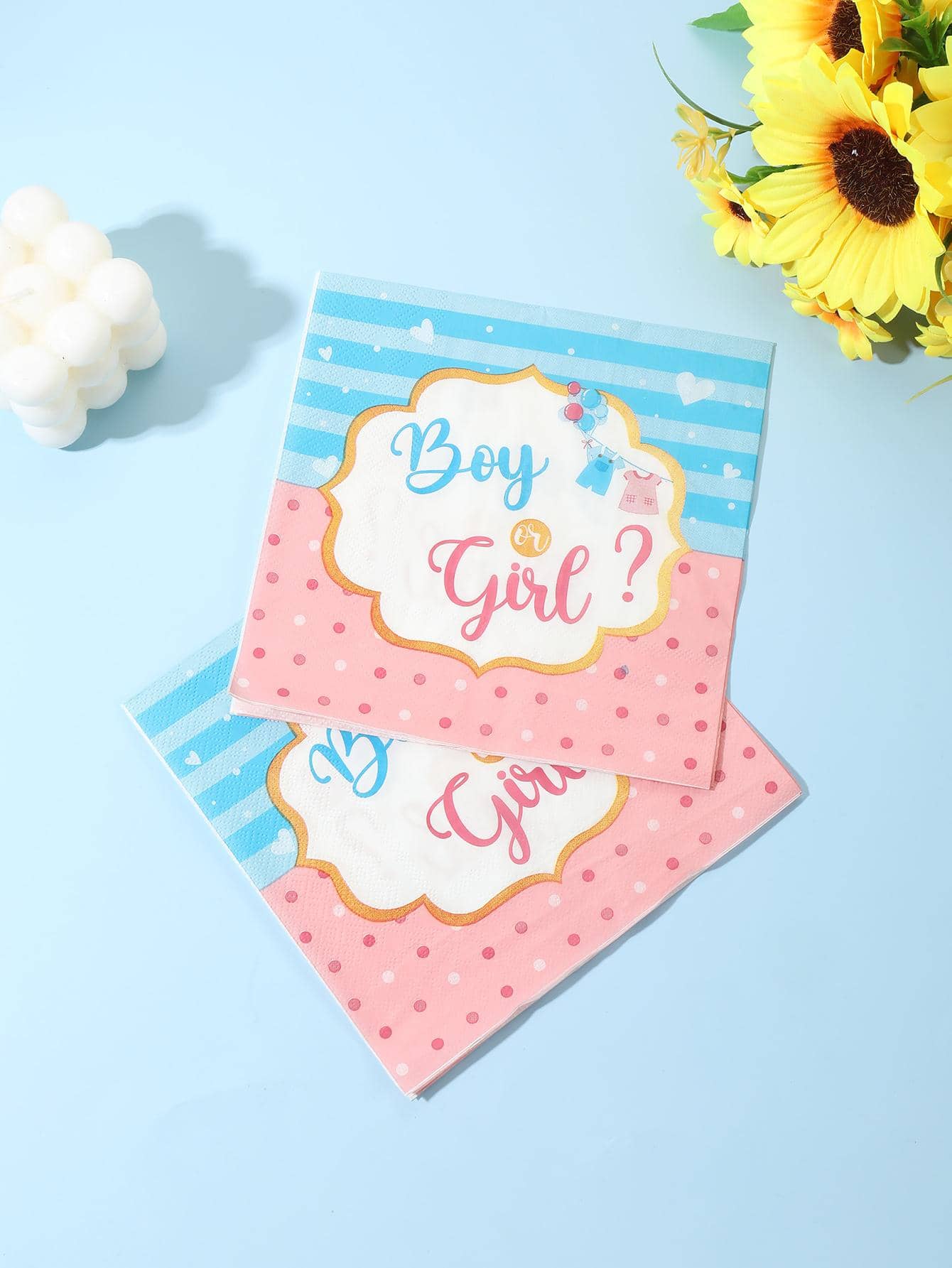 24pcs Baby Shower Party Disposable Napkin,Christmas - Multicolor - View 1