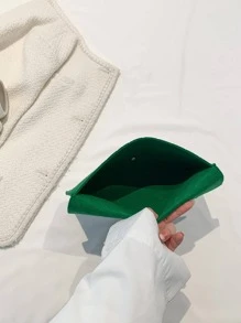鋸齒紋信封包翻蓋金屬裝飾綠色 - 綠色 - 查看 8