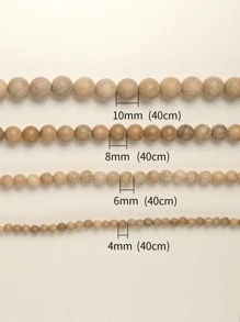 1顆天然檀香珠（0.4-1.0厘米）用於DIY手鍊/項鍊男士配飾牛仔風格串珠 - 卡其色 - 查看 3