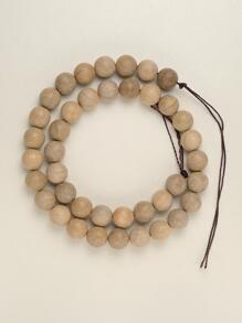 1顆天然檀香珠（0.4-1.0厘米）用於DIY手鍊/項鍊男士配飾牛仔風格串珠 - 卡其色 - 查看 2