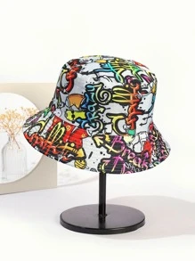 1入組中性字母圖形時尚漁夫帽春季 - 彩色 - 查看 1