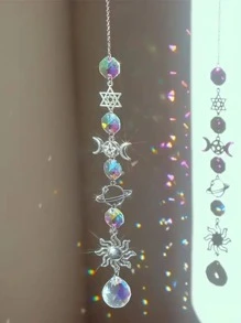 1入組月亮和星星裝飾掛飾 - 銀色 - 查看 1