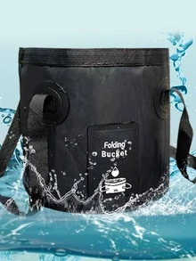 1 pieza Cubo de agua 20L exterior plegable - Negro - Ver 5