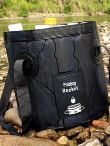 1 pieza Cubo de agua 20L exterior plegable - Negro - Ver 2