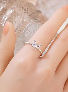 Vòng chi tiết rhinestone - trắng - Xem 5