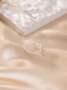 Vòng chi tiết rhinestone - trắng - Xem 3