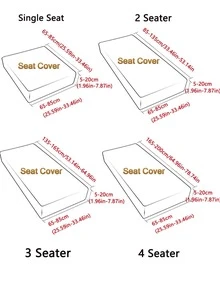 1入組提花彈力沙發座墊套灰色滌綸沙發座防塵套四季皆宜 - 灰色 - 查看 5