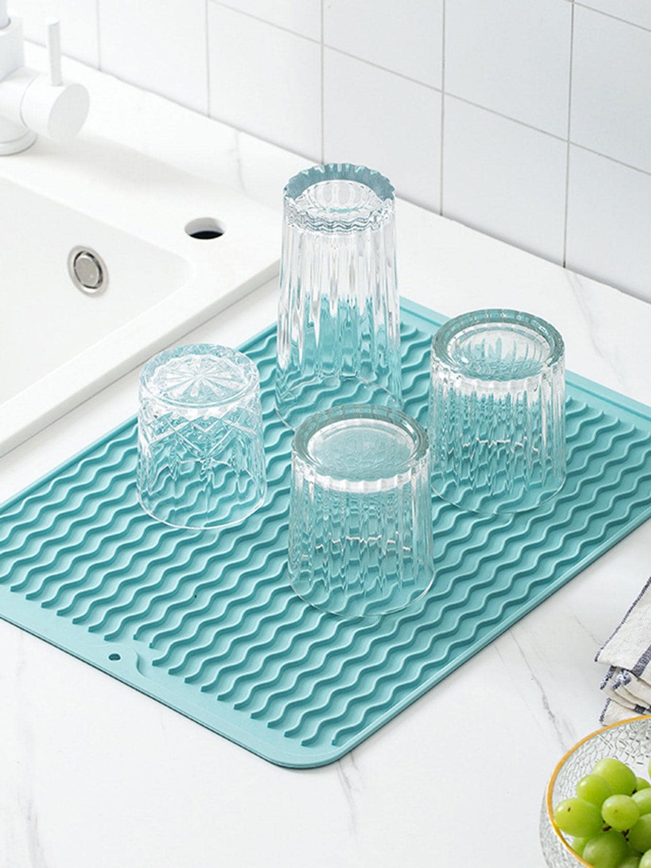 1pc Silicone Dish Drying Mat