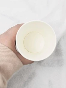 10入組足球圖案一次性杯子 - 黑色 - 查看 3