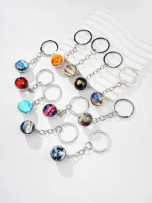 11pcs Men Planet Charm Keychain Casual Car Accessories Bag Charm Backpack For School Cute Goth Y2k