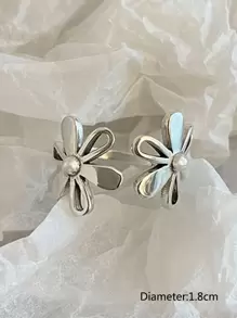 1pc Creative Personalized Hollow Out Petals Design Women Ring, Suitable for Daily & Party & Festival, Great Gift