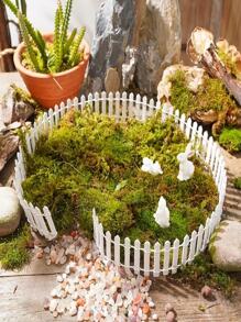 1pc Fence Shaped Decorative Garden Stake - White - View 5