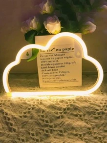 1pc Led Cloud Shaped Neon Light With Hooks To Hang On Wall, USB And Battery Powered Cloud Design Neon Sign Light, Suitable For Table Decor,Bedroom Decor,Baby Room Wall Decor, Wedding Party Decor,Student Dormitories Decor,Game Room Decor, Birthday Gifts For Friends,Christmas Gift - Yellow - View 10