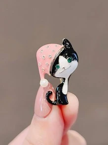 卡通貓設計胸針 - 彩色 - 查看 1