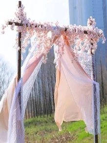 1 Nhân Tạo Hoa Dây Leo, Nhựa Hiện Đại Vòng Hoa Giả Cho Đám Cưới, Trang Trí Nhà Cửa - Màu Hồng baby - Xem 3