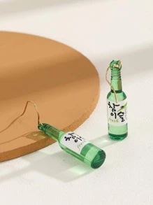 Pendientes colgantes de botella - Verde - Ver 4