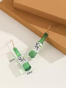 Pendientes colgantes de botella - Verde - Ver 2