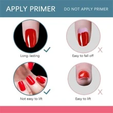 Morovan Nail Prep Dehydrate And Primer X-Strength, No Burn Non Acid Nail Primer And Dehydrator For Acrylic Powder Fast Dry 0.5oz - Trong sáng - Xem 5