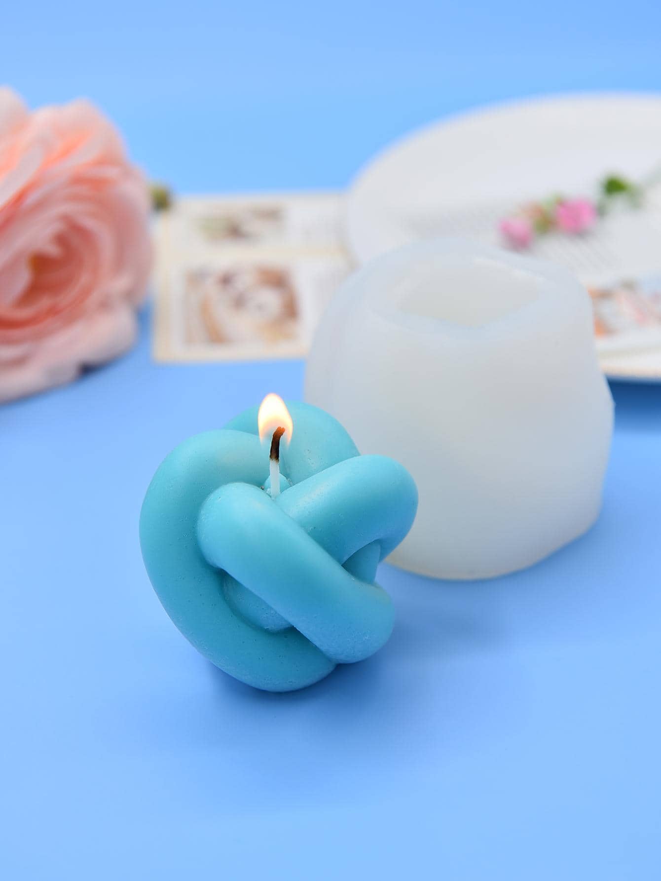 1pc Khuôn silicon tự làm thiết kế dây thừng - trắng - Xem 1