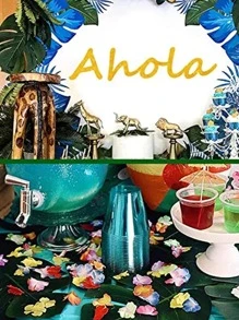 28 Piezas Hojas De Palma Tropical, Perfectas Para La Decoración De Fiestas Temáticas Como Hawaiana, De La Jungla, En La Playa, Bbq Y De Cumpleaños - Verde - Ver 5