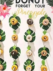 28 Piezas Hojas De Palma Tropical, Perfectas Para La Decoración De Fiestas Temáticas Como Hawaiana, De La Jungla, En La Playa, Bbq Y De Cumpleaños - Verde - Ver 3