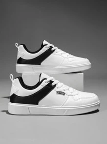 Hombres Zapatillas deportivas de dos tonos con cordón delantero patinar deportivo