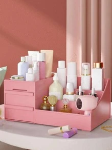 1pc Drawer Cosmetic Storage Box - Pink - View 4