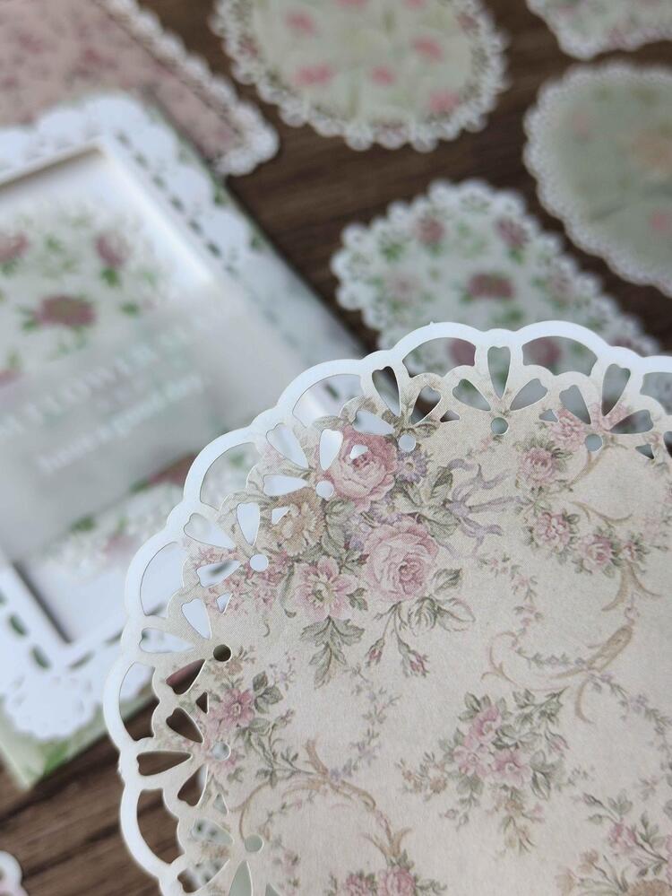 20 pièces Papier Artisanal Décoratif Motif Fleur - Multicolore - Voir 4