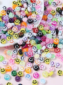 100pcs/set Creative Expression Pattern DIY Bead For Women For DIY Jewelry Making - Multicolor - View 1