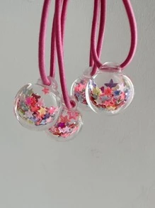 2 件女孩舞会装饰发带，适合圣诞节 - 玫紅色 - 查看 4