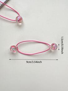 2 件女孩舞会装饰发带，适合圣诞节 - 玫紅色 - 查看 6