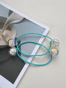 2 件女孩舞会装饰发带，适合圣诞节 - 藍色 - 查看 4