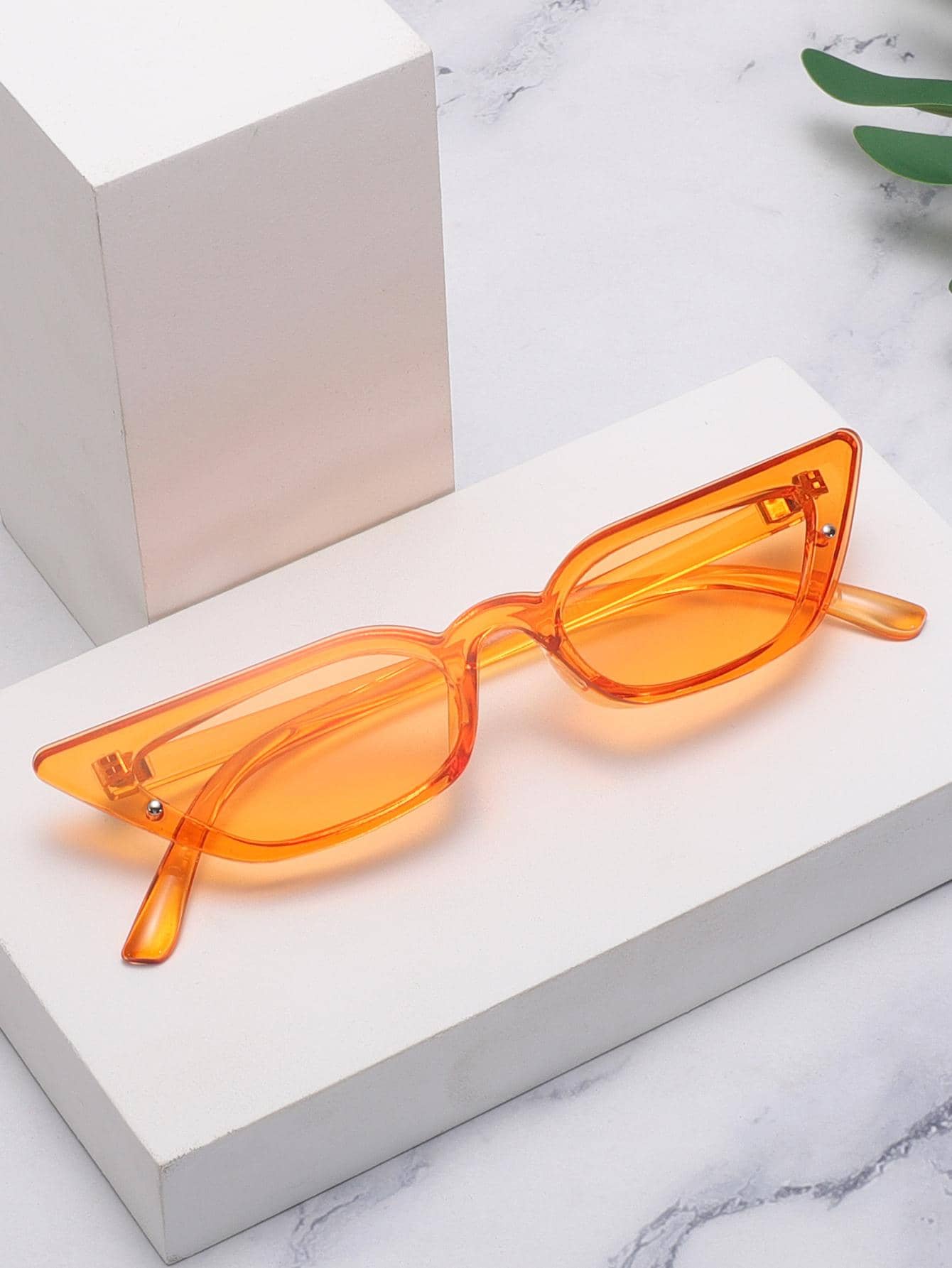 Mắt Kính Thời Trang Mắt Mèo - trái cam - Xem 1