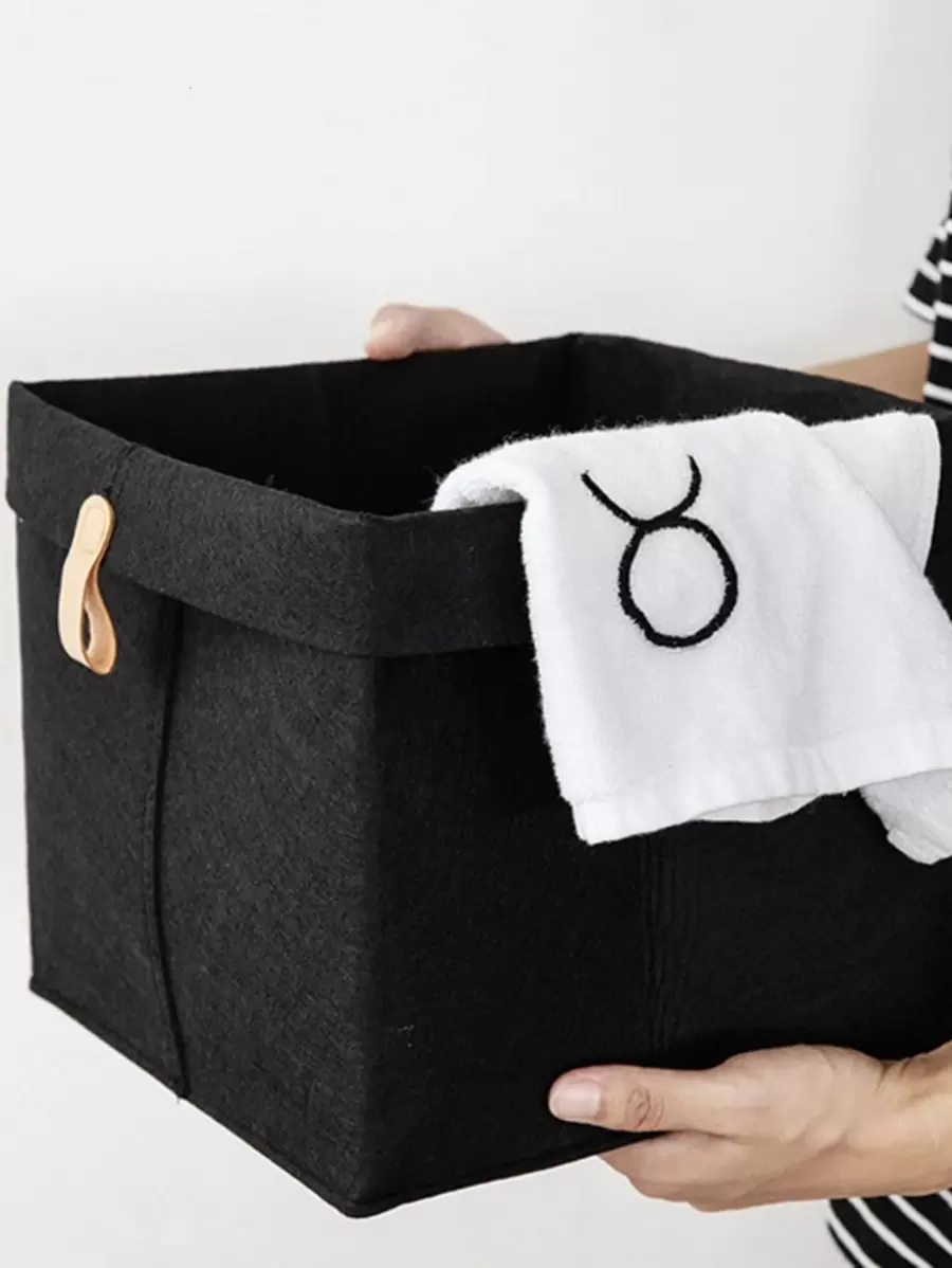 1PC Nordic Felt Storage Basket Living Room Tea Table Sundries Storage Basket Cloth Felt Storage Box Bedroom Neatening