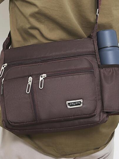 新款多功能休闲包男士大号收纳工具帆布包十字包单肩包斜跨旅行包背包